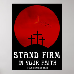Poster Tenez ferme dans votre foi