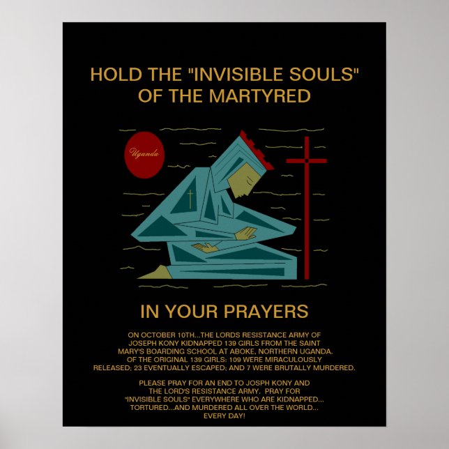 Poster tenez les âmes invisibles du martyr... (Devant)