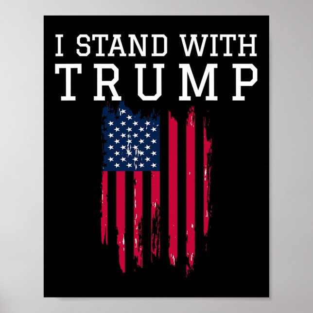 Poster Tenez-Vous Avec Le Soutien De Trump Pro Trump (Devant)