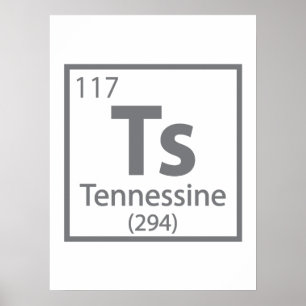 Poster Tennessine - Tennessee Science Table Périodique