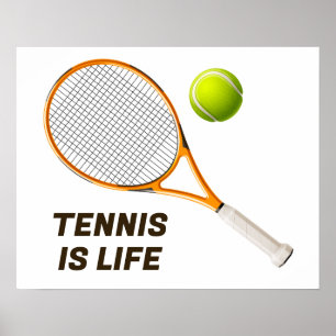 Poster Tennis de texte personnalisé