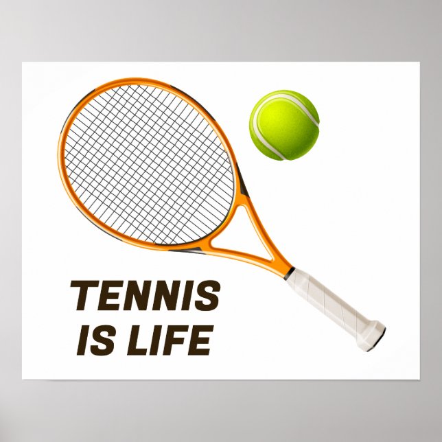 Poster Tennis de texte personnalisé (Devant)