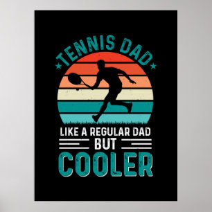 Poster Tennis Papa Retro Sunset