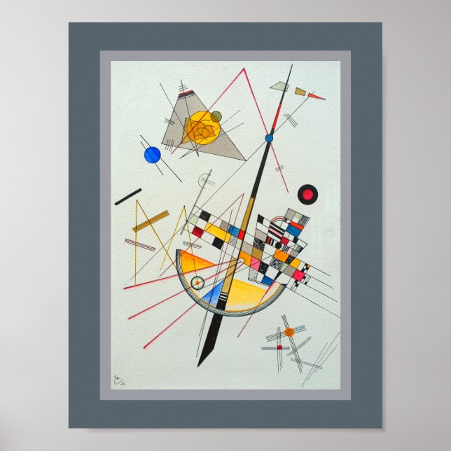 Poster Tension délicate par Wassily Kandinsky (Devant)