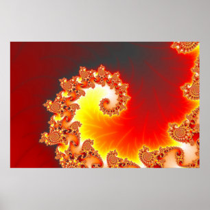Poster Tentacule flamboyante - art de fractale
