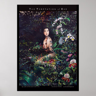 Poster Tentation de la peinture aquarelle Eve