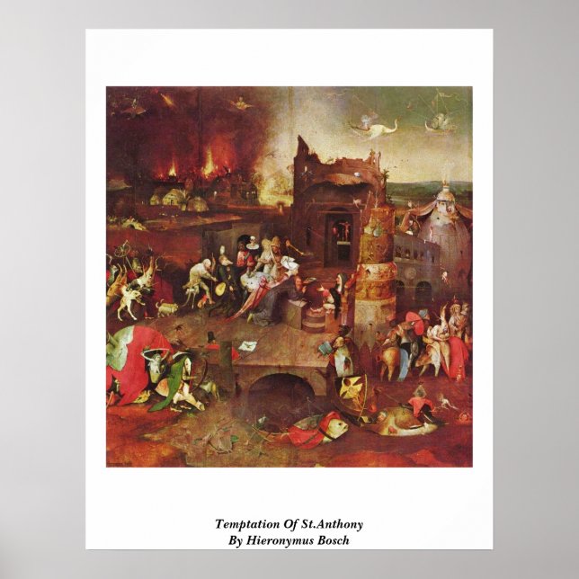 Poster Tentation De Saint Antoine Par Hieronymus Bosch (Devant)