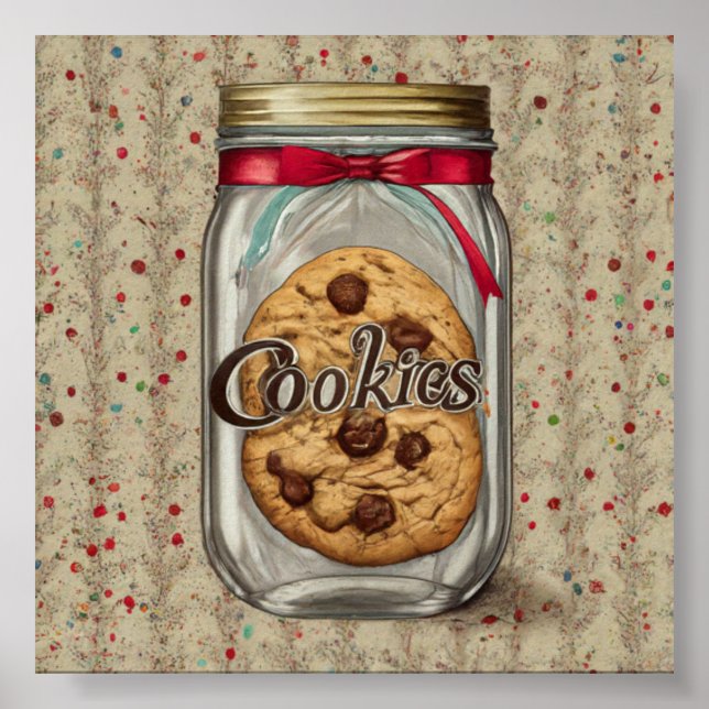 Poster Tentations sucrées : Chocolat Chip Cookie Jar (Devant)