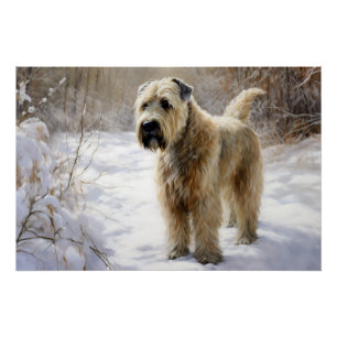 Poster Tenter Wheaten Qu'il neige Noël
