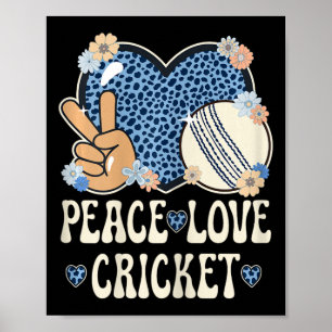 Poster Tenue de femme amateur de cricket imprimé guépard