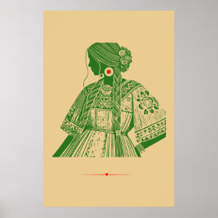 Poster Tenue Mexicaine Traditionnelle