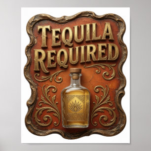POSTER TEQUILA CRISP GOLD OBLIGATOIRE