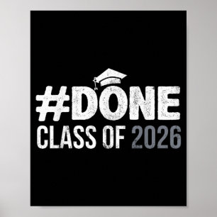 Poster #terminé promotion 2026 diplômé senior 2026 remise