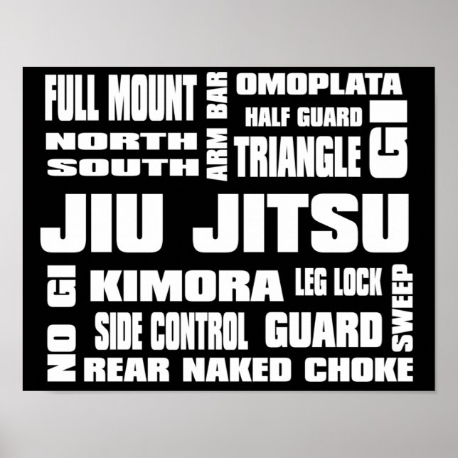 Poster Terminologie Jiu Jitsu (Devant)