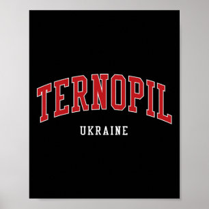 Poster Ternopil Ukraine Collège Style Universitaire 