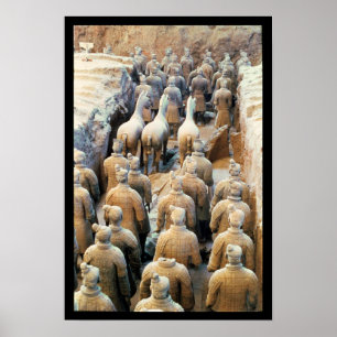 Poster Terracotta Army, dynastie Qin, 210 av. J.-C.
