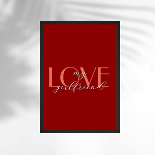 Poster Terracotta Élégante AMOUR Rouge Velvet Valentine