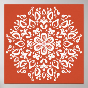 Poster Terracotta Mandala