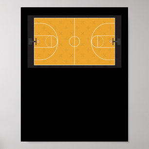 Poster terrain de basket-ball