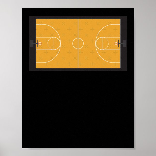Poster terrain de basket-ball (Devant)