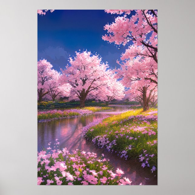 Poster Terrain de charme et ses délices roses (Devant)