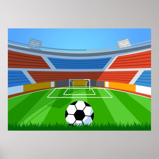 Poster Terrain de football (Devant)