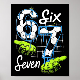 Poster Terrain de football Groovy 67 Six Seven Mème drôle