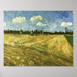 Poster Terrain Fleuri, Peinture Van Gogh