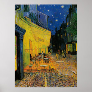 Poster Terrasse du Café la nuit