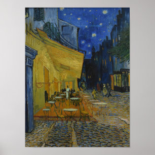 Poster Terrasse du café la nuit de Vincent van Gogh