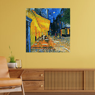 Poster Terrasse du Café, peinture artistique fine de Vinc