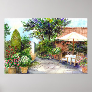 Poster Terrasse du manoir à Heslington York