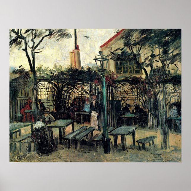 Poster Terrasse d'un Café sur Montmartre La Guinguette (Devant)