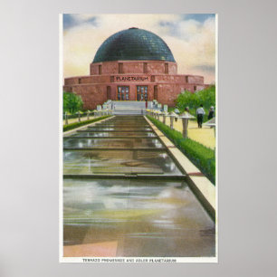 Poster Terrazo Promenade Vue du Planétarium Adler