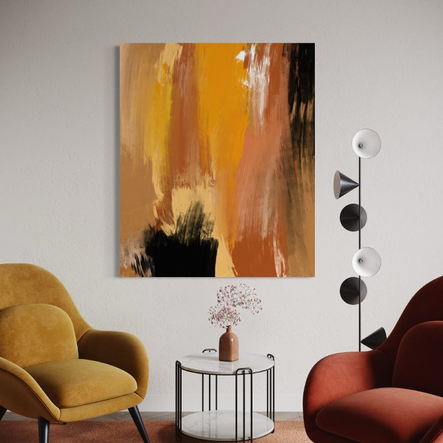 Poster Terre Abstraite (Abstract Grounded Earth artwork displayed)