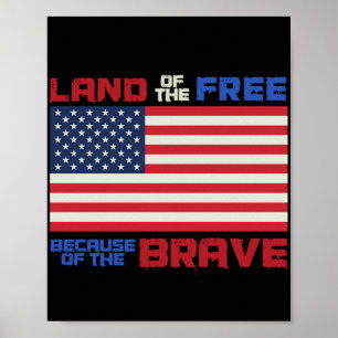 Poster Terre de la liberté patriotique États-Unis 4 juill