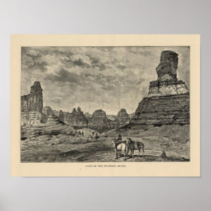 Poster Terre de la vue debout de roches