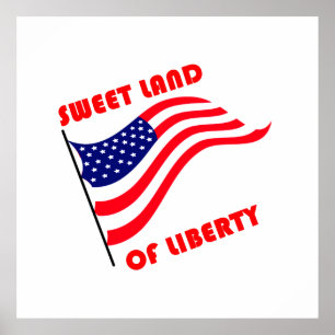 Poster Terre douce de liberté