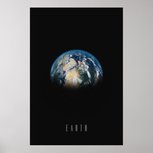 Poster Terre - Le Marbre Bleu et notre planète habitée (Devant)