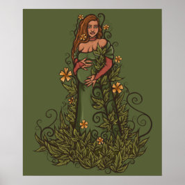 Poster Terre Mère déesse Druid