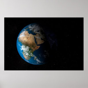 Poster Terre Pleine Montrant Des Nuages Simulés Sur L'Afr
