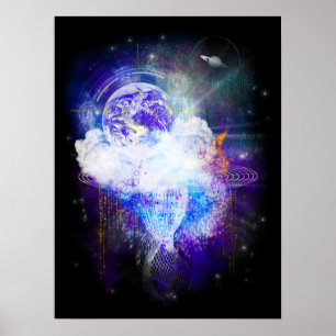 Poster Terre spatiale