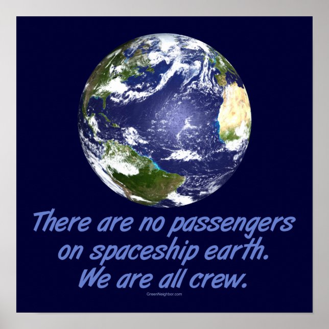 Poster Terre spatiale, Environnement (Devant)