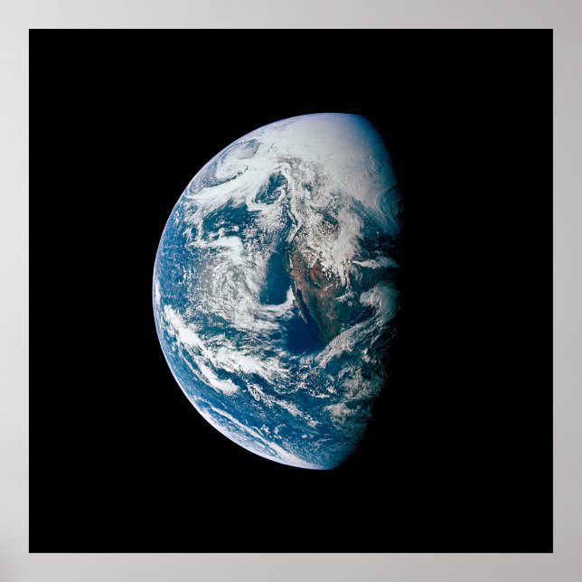 Poster Terre Tirée De L'Appareil Spacecraft Apollo 13. (Devant)