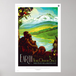 Poster Terre - Votre oasis dans l'espace
