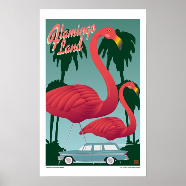 Poster Terres Flamants roses DE VOYAGE (Devant)