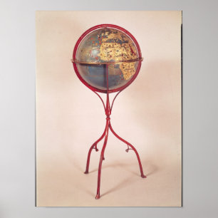 Poster Terrestrial Globe, showing the Indian Ocean