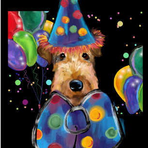 POSTER TERRIER AIREDALE       