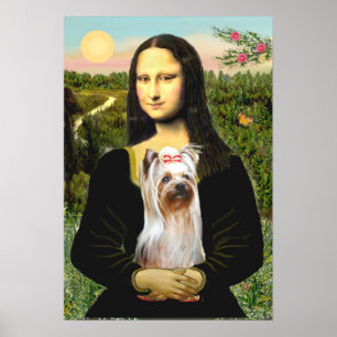Poster Terrier du Yorkshire 2 - Mona Lisa