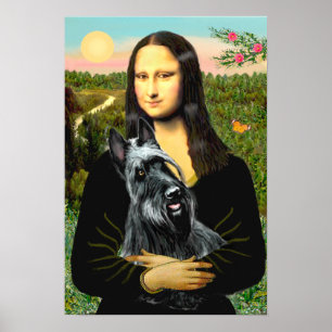 Poster Terrier écossais 3 - Mona Lisa